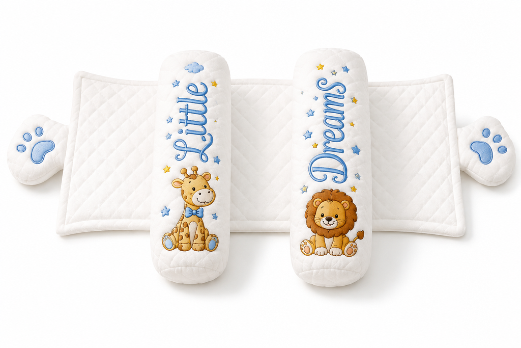 Baby Slider Pillow – Giraffe & Lion Print