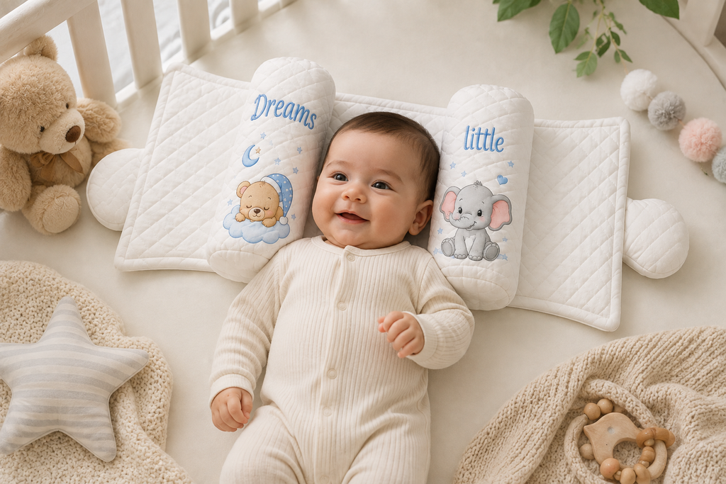 Baby Slider Pillow – Soft Quilted Support Pillow for Newborns