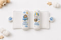 Baby white slider Pillow – Little Explorer & Sweet Dreams