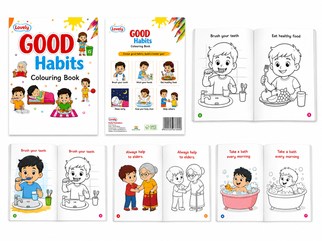 Kids Colouring Book Set – 8-in-1