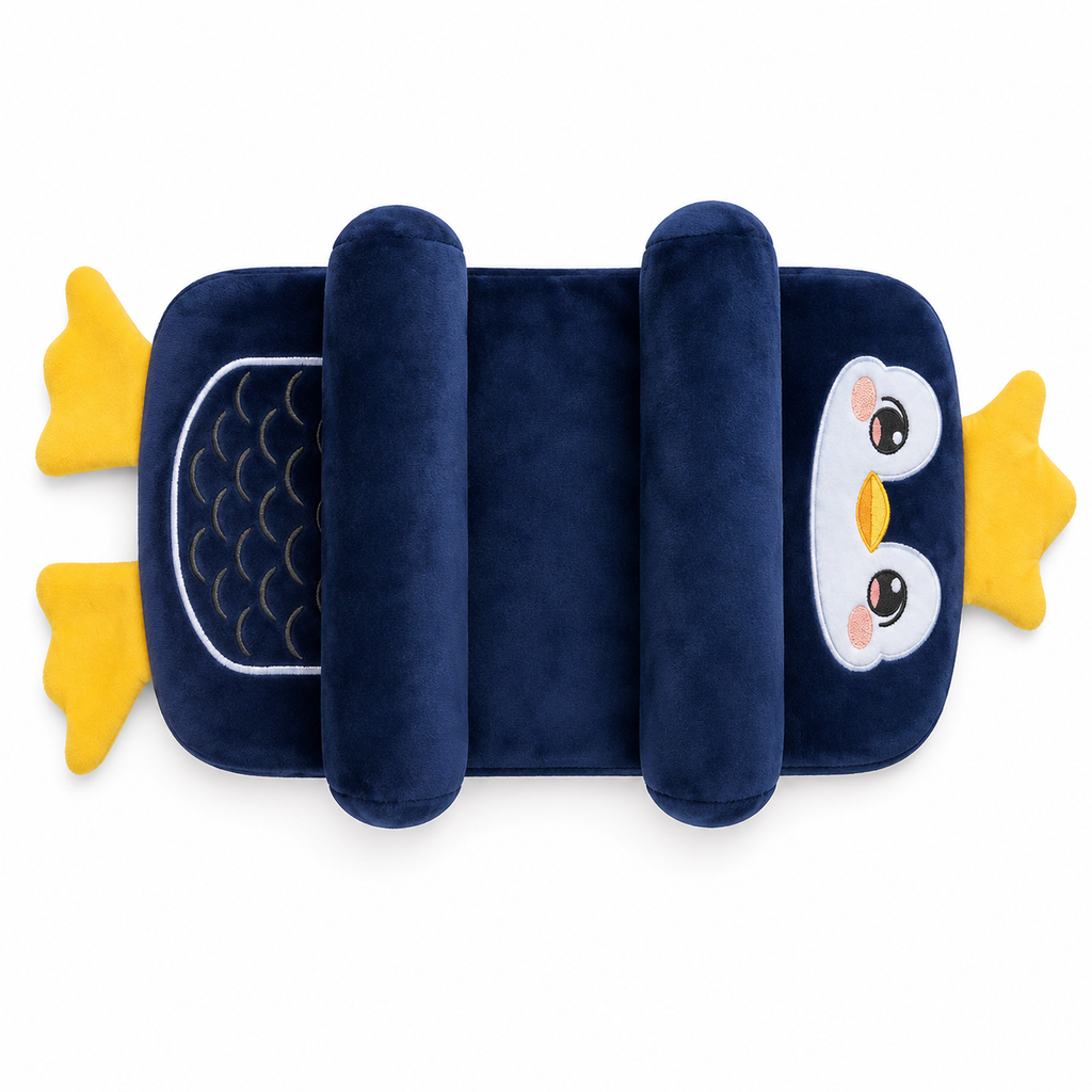Mummakart Baby Head Support Slider Pillow for Newborns (0–6 Months) | Soft Baby Head & Neck Support Pillow| Navy Blue