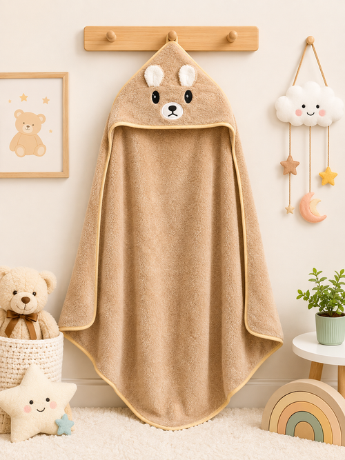 Baby Hooded Bath Towel – Brown Bunny