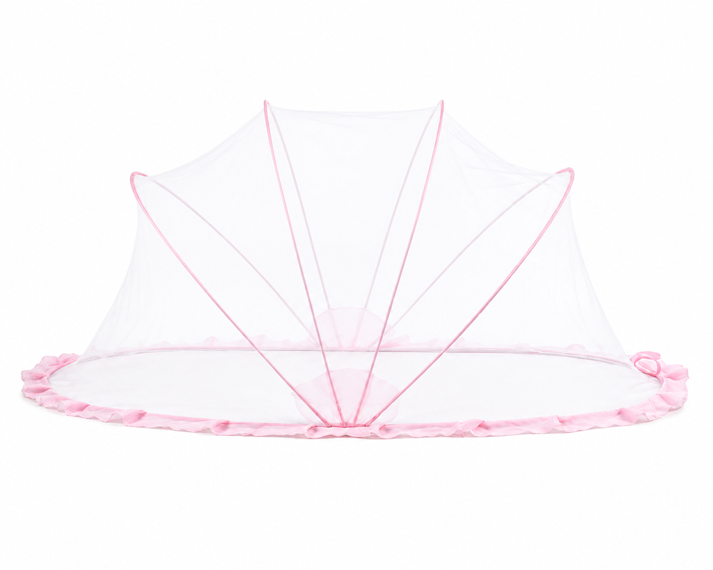 Mummakart Baby Mosquito Net | Pop-Up Mosquito Net for Newborns & Infants | Soft Breathable Mesh Baby Bed Net | Foldable & Portable Insect Protection Net | Pink