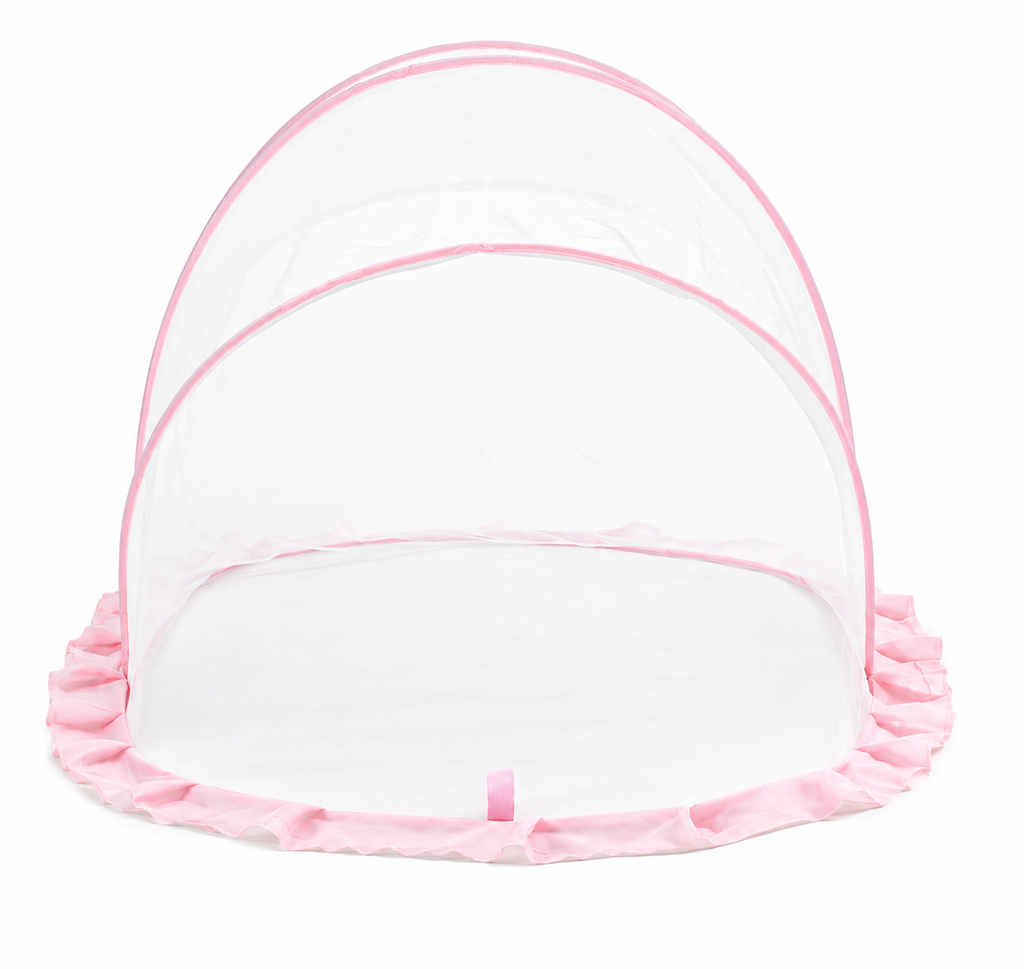 Mummakart Baby Mosquito Net | Pop-Up Mosquito Net for Newborns & Infants | Soft Breathable Mesh Baby Bed Net | Foldable & Portable Insect Protection Net | Pink