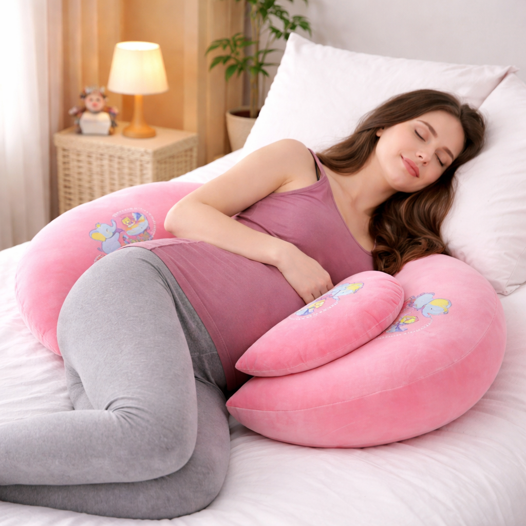Mummakart 5-in-1 Full Body Maternity & Pregnancy Support Pillow(Pink)