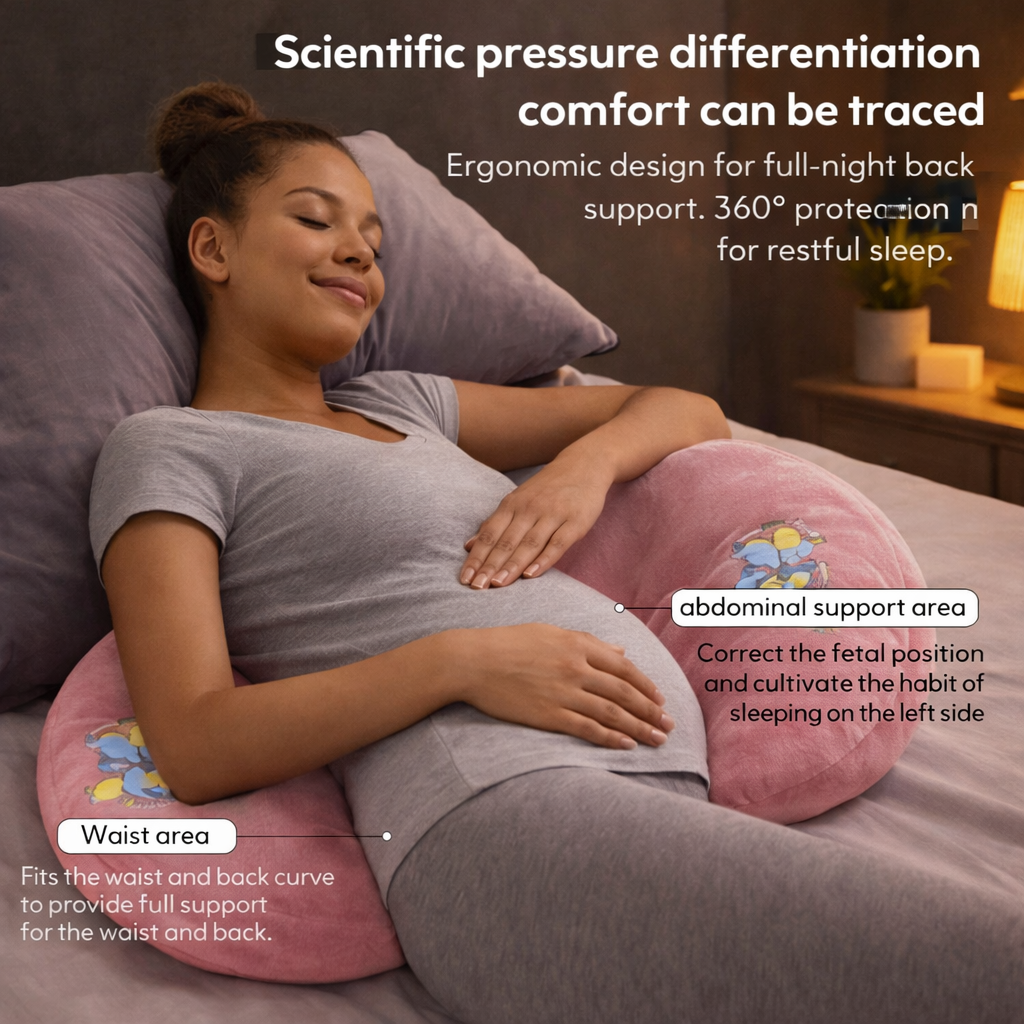 Mummakart 5-in-1 Full Body Maternity & Pregnancy Support Pillow(Pink)