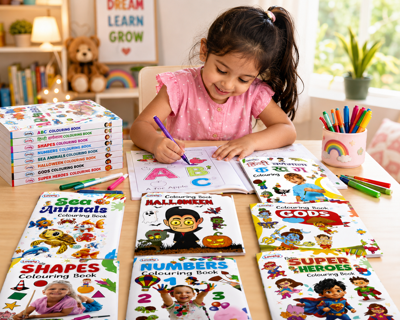 Kids Colouring Book Set – 8-in-1